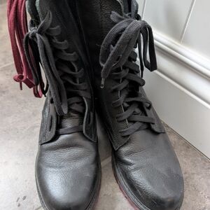 Black Leather Women's Boots